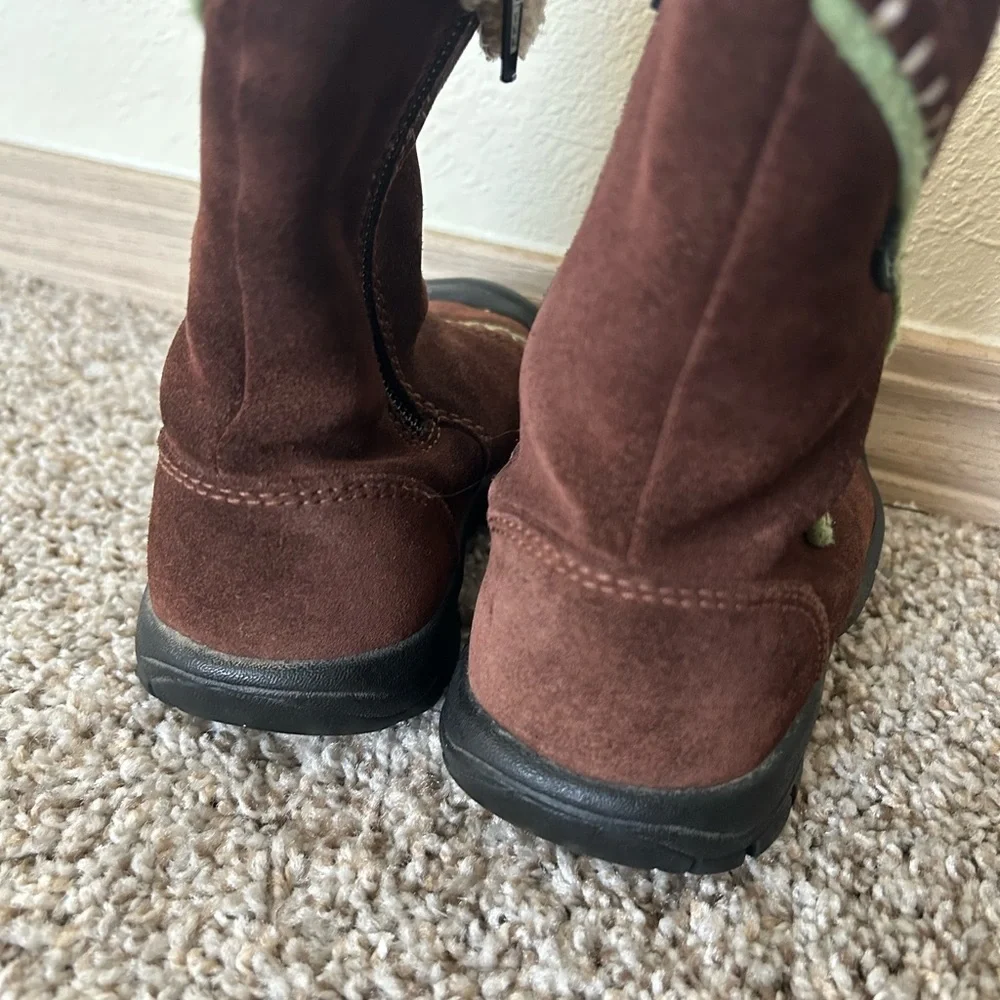 Keen KeenDry Brown Suede Boots Sherpa Lined Toddlers Size 9 Little Girl Winter
